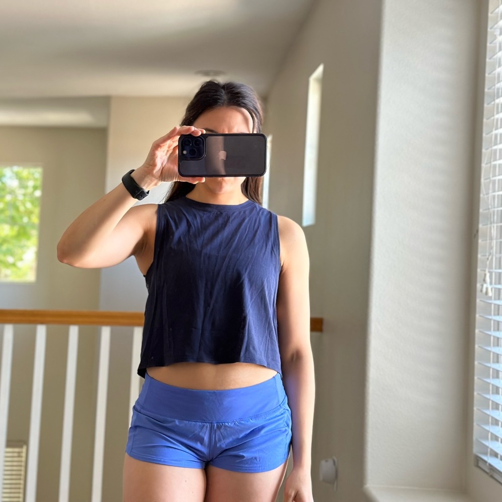 lululemon Navy Crop Tank Size 4